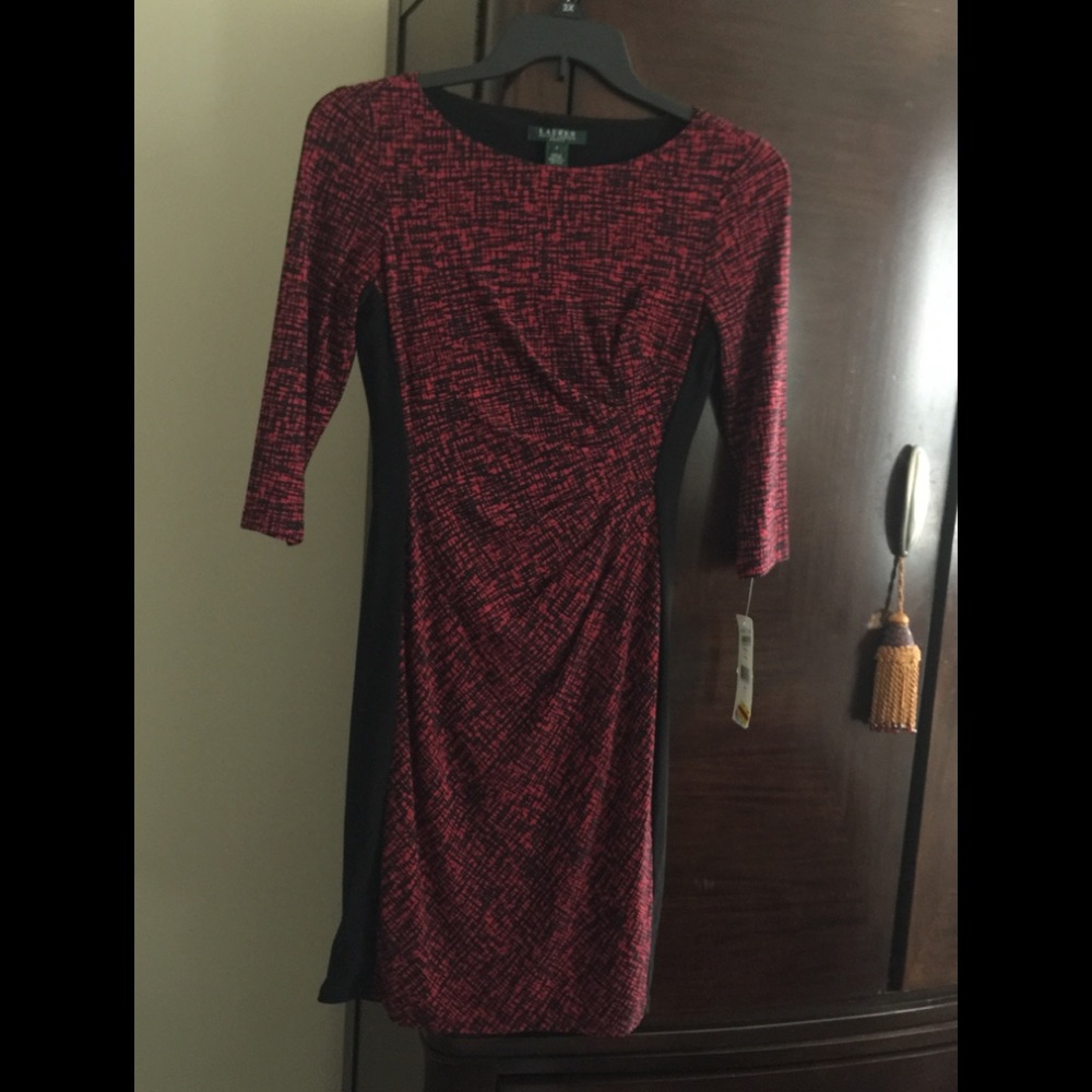 Red and black dress